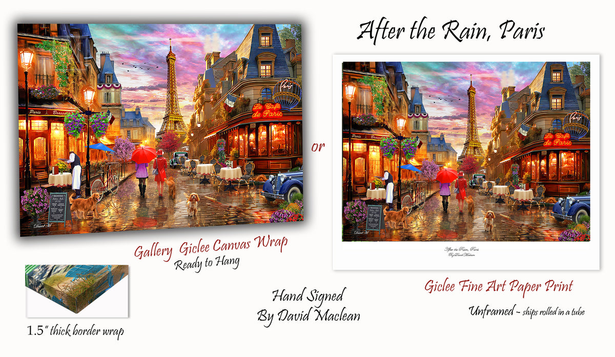 After the Rain, Paris Order Options Here – Art of David Maclean