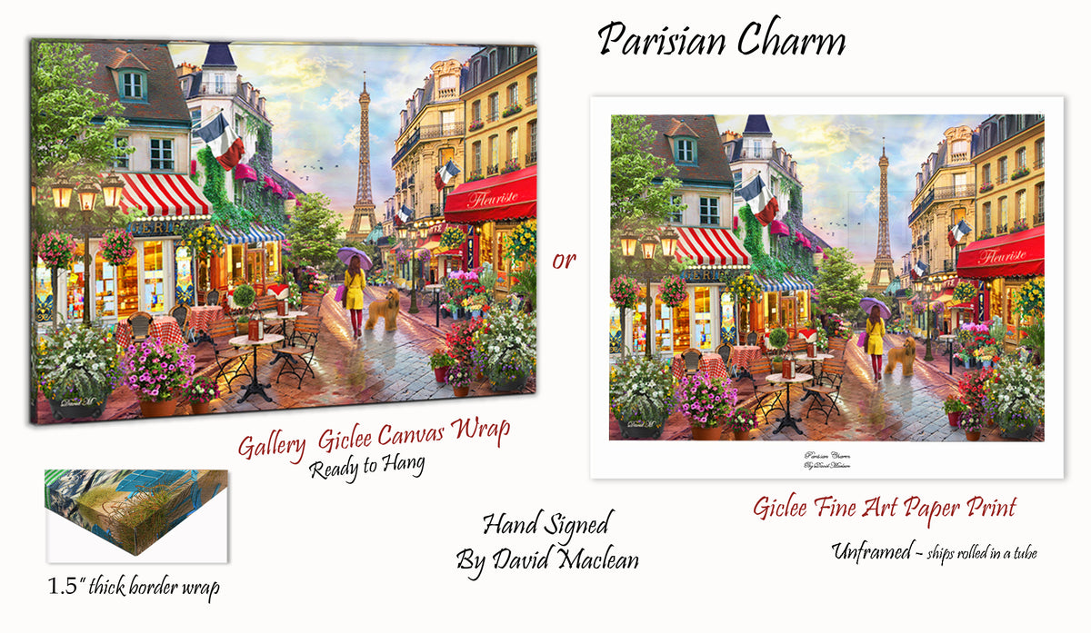 Parisian Charm Order Options Here – Art of David Maclean