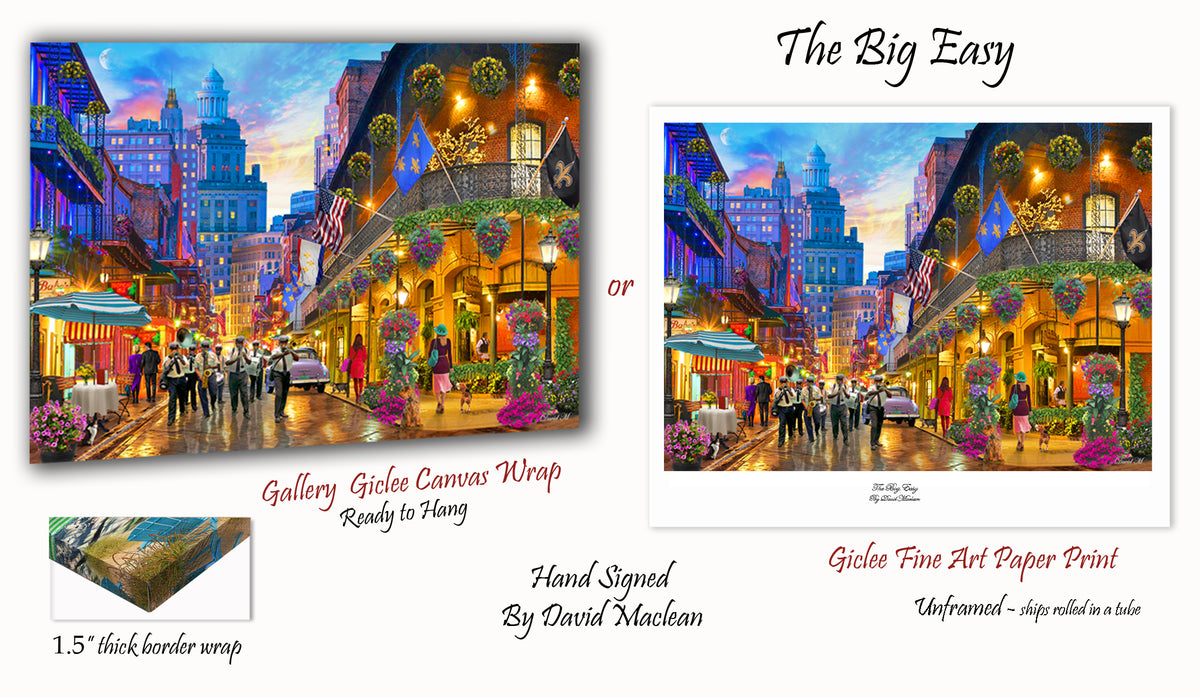 The Big Easy, New Orleans Order Options Here – Art of David Maclean