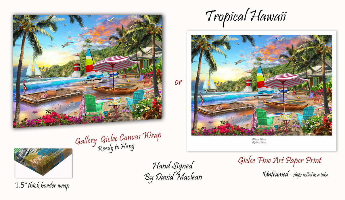 Tropical Hawaii Order Options Here – Art of David Maclean
