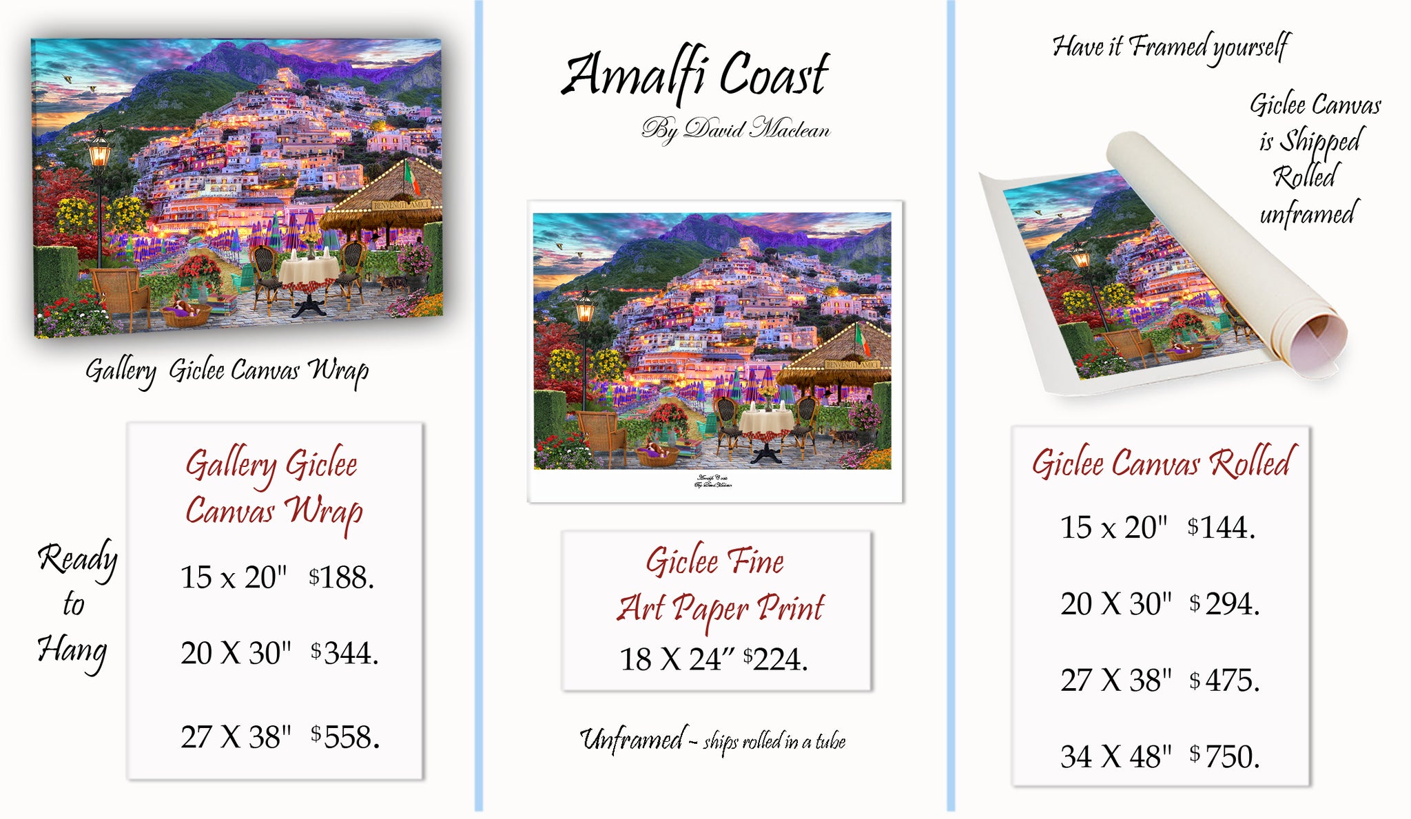 Amalfi Coast  ________________________ Order Options Here