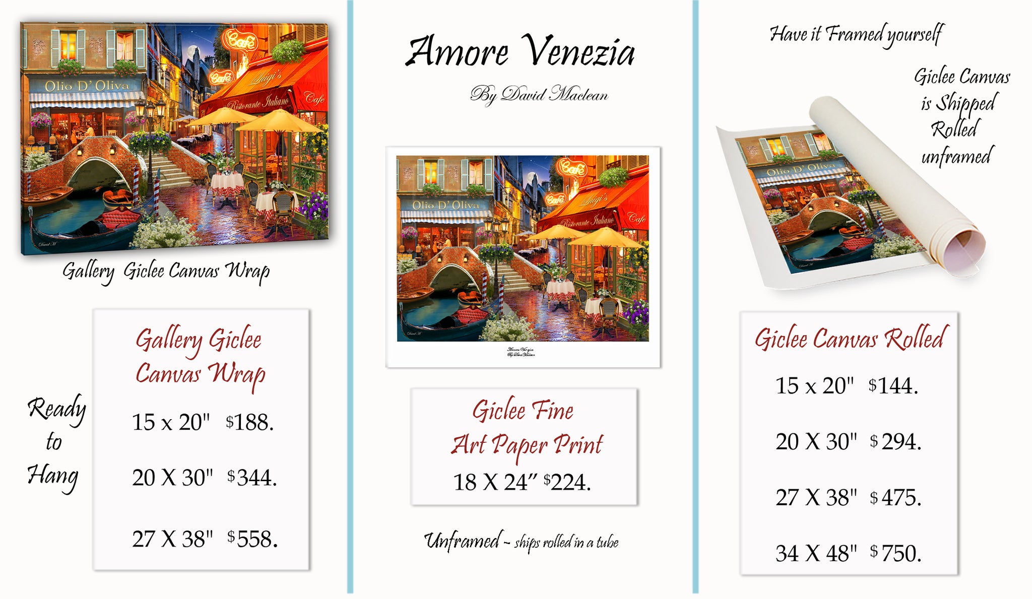 Amore Venezia   _____________________    Order Options Here