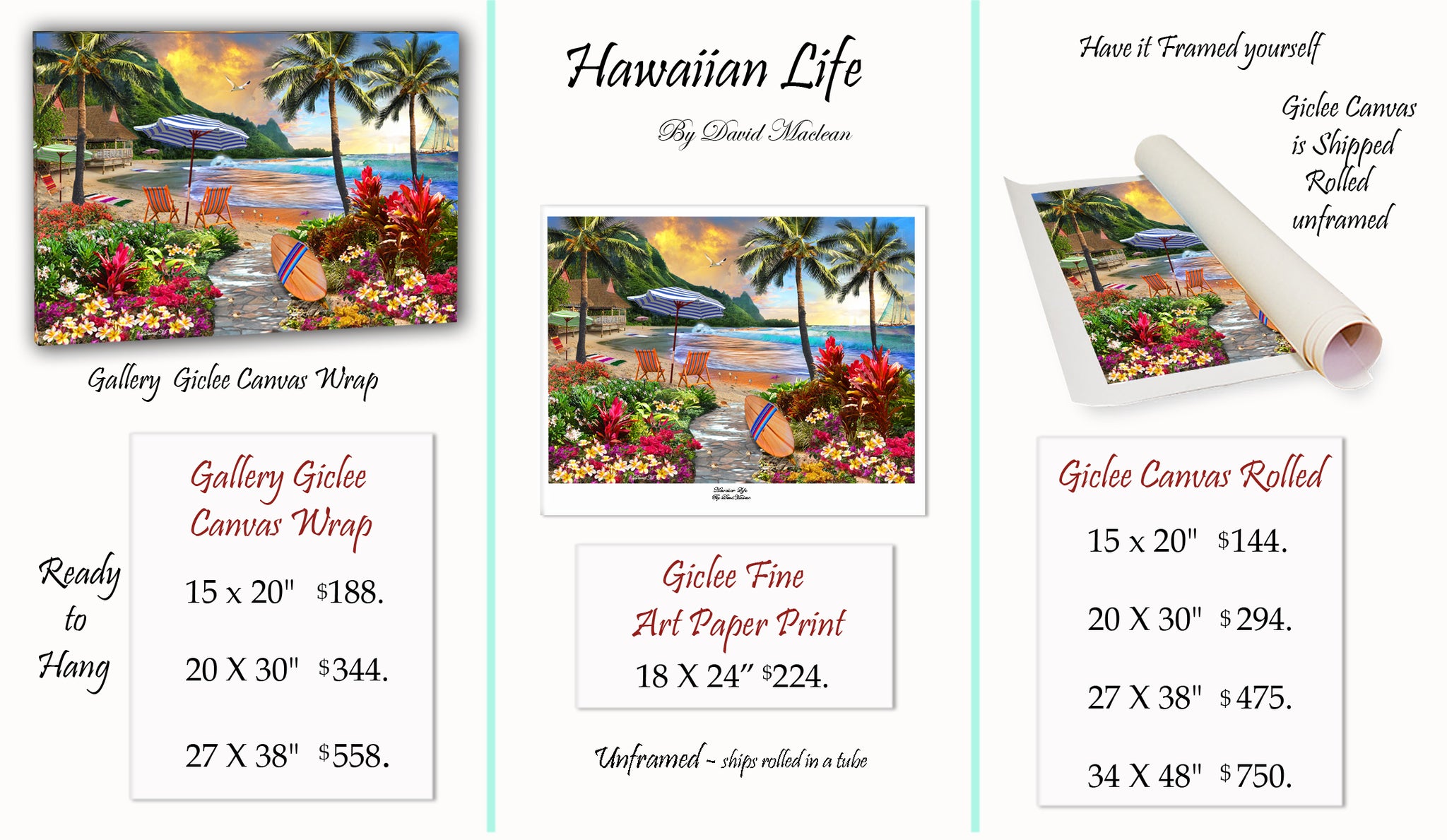 Hawaiian Life  ________________________ Order Options Here