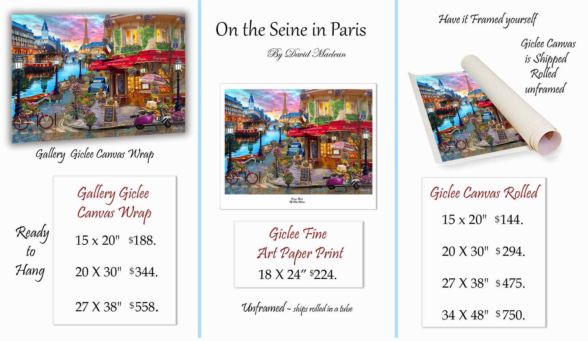 On the Seine in Paris  ________________________ Order Options Here