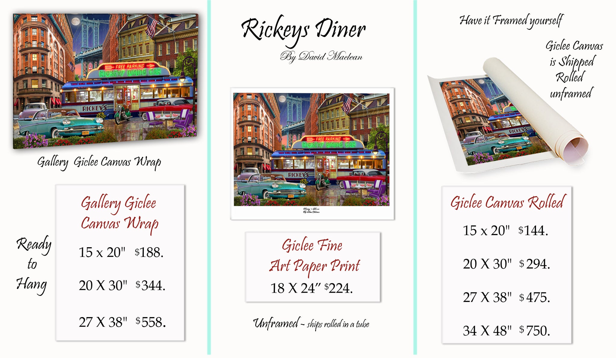 Rickey's Diner  ________________________ Order Options Here