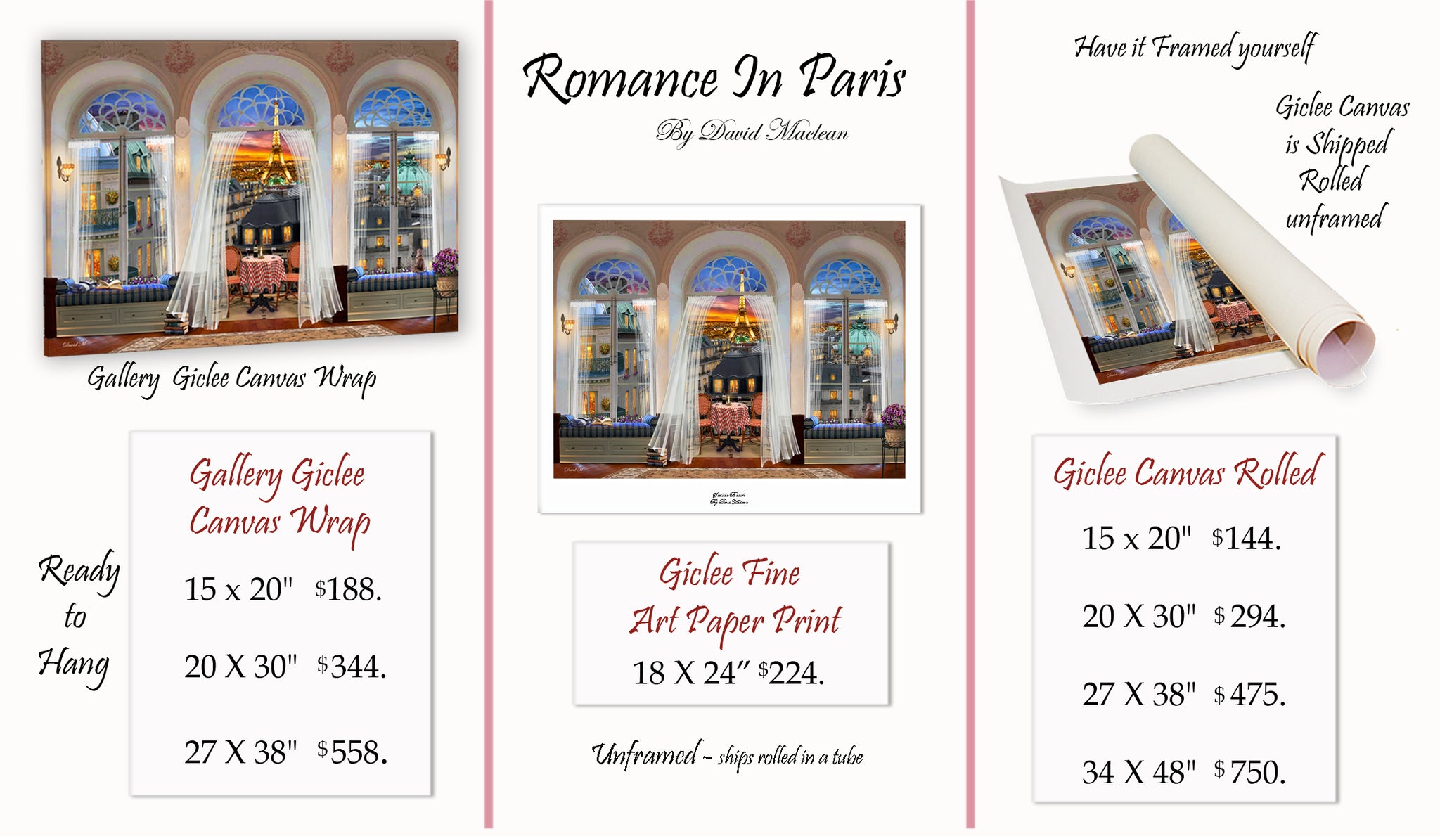 Romance in Paris  ________________________ Order Options Here